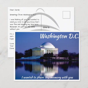 Carte postale du Mémorial Jefferson à Washington D