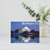 Carte postale du Mémorial Jefferson à Washington D (Debout devant)