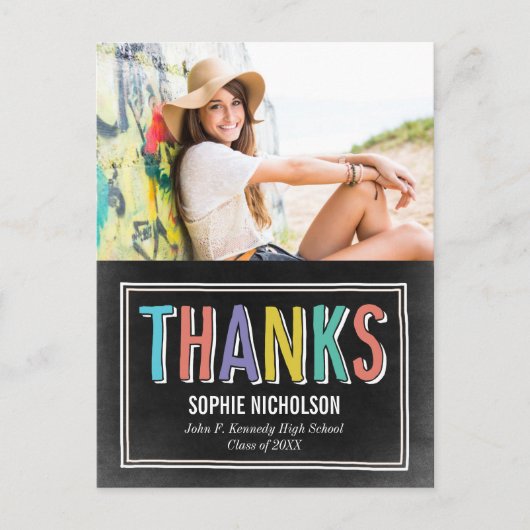 Carte postale du Merci de diplôme Big News (Devant)