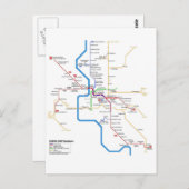 Carte postale du métro de Düsseldorf (Devant / Derrière)