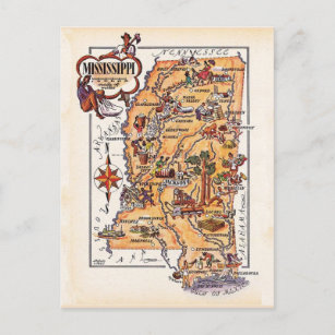 Carte postale du Mississippi