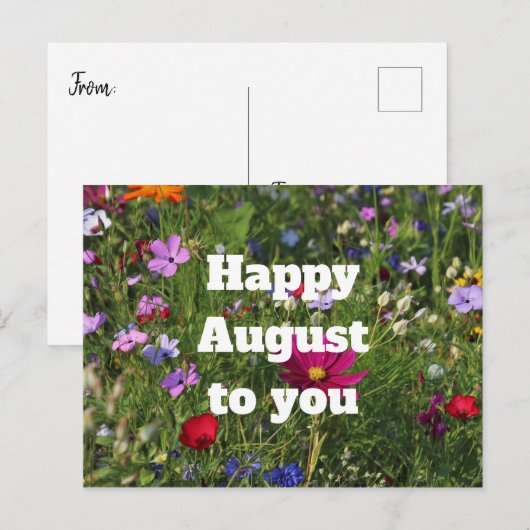 Carte postale du mois d'août (Devant / Derrière)