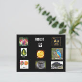 Carte postale du mois de naissance août Léo (Debout devant)