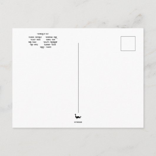 Carte postale du mois de naissance Cancer juillet (Dos)