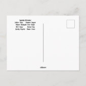 Carte postale du mois de naissance de la Balance d (Dos)