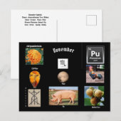 Carte postale du mois de novembre Scorpion (Devant / Derrière)