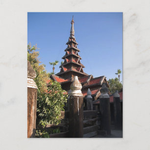 Carte postale du monastère de Bagaya Kyaung