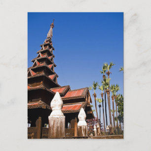 Carte postale du monastère de Bagaya Kyaung
