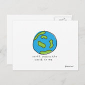 carte postale du monde (Devant / Derrière)