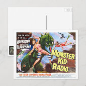 Carte postale du monstre de mer de Monster Kid Rad (Devant / Derrière)