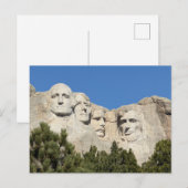 Carte postale du mont Rushmore (Devant / Derrière)