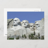 Carte postale du Mont Rushmore (Devant / Derrière)