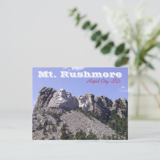 Carte postale du mont Rushmore (Debout devant)