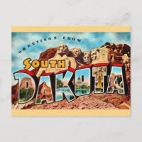 Carte postale du Mont Rushmore du Dakota du Sud