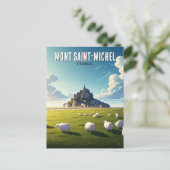 Carte postale du Mont Saint-Michel Normandie (Debout devant)