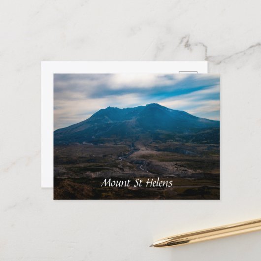 Carte postale du mont St Helens (Devant/Arrière en situation)