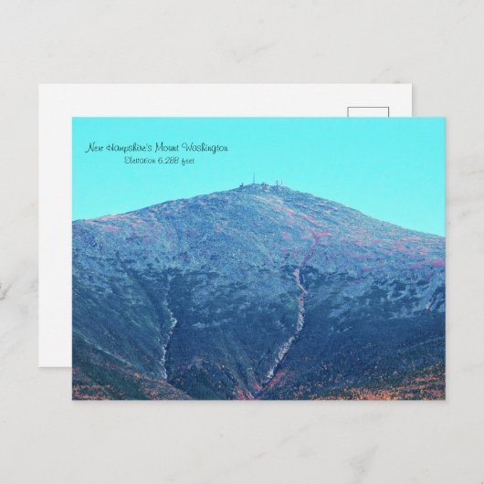 Carte postale du mont Washington (Devant / Derrière)
