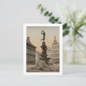 Carte postale du monument de Brabo (Debout devant)