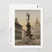 Carte postale du monument de Brabo (Devant / Derrière)