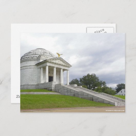 Carte postale du monument de l'Illinois (Devant / Derrière)