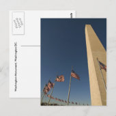 Carte postale du monument de Washington (Devant / Derrière)