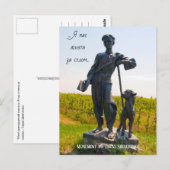 Carte postale du monument Taras Shevchenko Ukraine (Devant / Derrière)