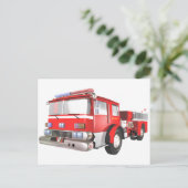 Carte postale du moteur d'incendie (Debout devant)