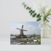 Carte postale du moulin à vent Zaanse Schans (Debout devant)
