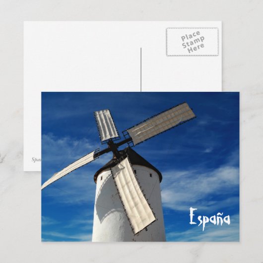 Carte postale du moulin espagnol (Devant / Derrière)