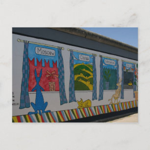 Carte postale du mur de Berlin