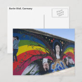 Carte postale du mur de Berlin (Devant / Derrière)