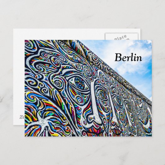 Carte postale du mur de Berlin (Devant / Derrière)