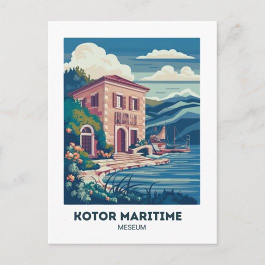 Carte postale du Musée maritime de Kotor Voyage (Devant)