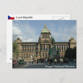 Carte postale du Musée national de Prague (Devant / Derrière)