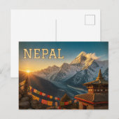 Carte postale du Népal (Devant / Derrière)