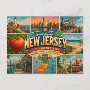 Carte postale du New Jersey