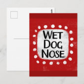 Carte postale du nez de chien humide (Devant / Derrière)