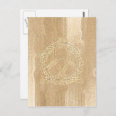 Carte postale du noeud de trinité Triquetra celtiq (Devant / Derrière)