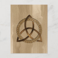 Carte postale du noeud de trinité Triquetra celtiq