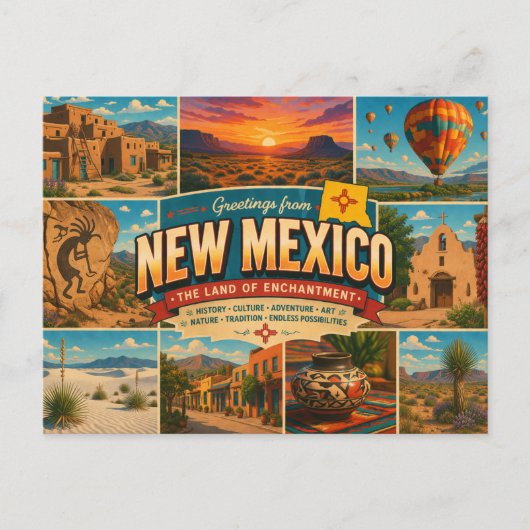 Carte postale du Nouveau-Mexique (Devant)