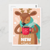 Carte postale du Nouvel An (Devant / Derrière)