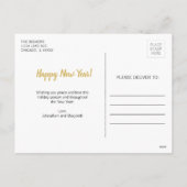 Carte postale du Nouvel An avec compte à rebours e (Dos)