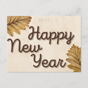 Carte postale du Nouvel An feuille