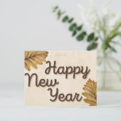 Carte postale du Nouvel An feuille (Debout devant)