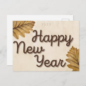 Carte postale du Nouvel An feuille (Devant / Derrière)