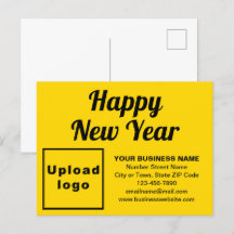 Carte postale du Nouvel An Jaune