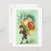 Carte postale du Nouvel An vintage (Devant / Derrière)