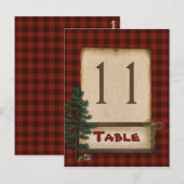 Carte postale du numéro de table de camping à carr (Devant / Derrière)