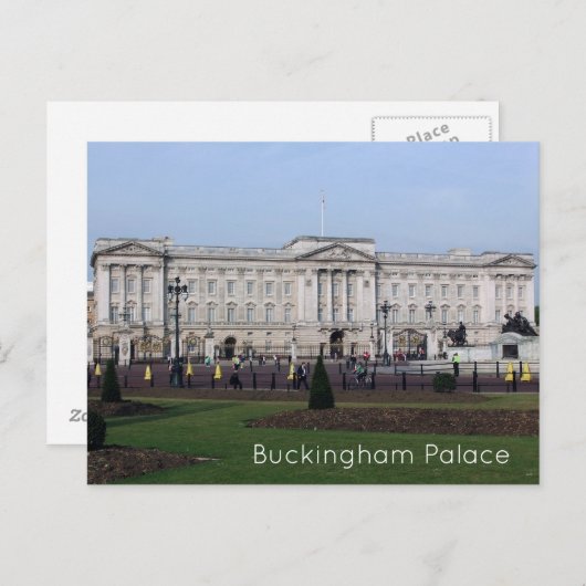 Carte postale du palais de Buckingham (Devant / Derrière)