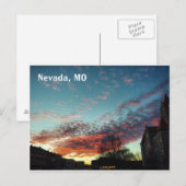 Carte postale du palais de justice et couché de so (Devant / Derrière)